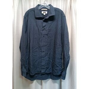 Joseph Abboud Men's Size XLT Limited Edition Blue‎ Micro Check Button Up Shirt